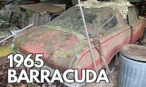 There's a 1965 Plymouth Barracuda Hiding Under All This Junk, Buried Alive for Years