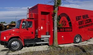 There’s a Huge Red Truck that Makes and Sells Pizza in Canada