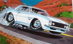 These American Muscle and Hot Rod Cartoons Go Deep