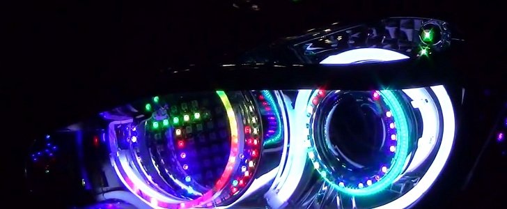 These Japanese Custom LED Headlights Can Spell