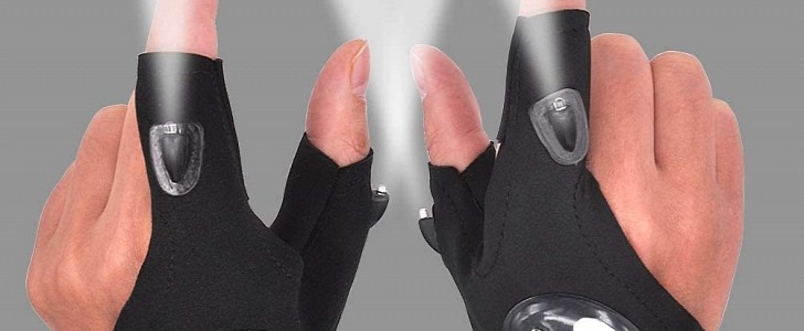 LED flashlight gloves