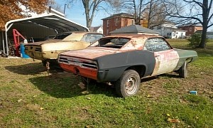 These Two 1969 Pontiac Firebirds Are Just Rotting Away in a Yard, Just Don't Let Them Die