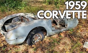 They Say There's a 1959 Corvette in These Pictures, I Only See a Pile of Fiberglass