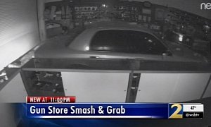 Thieves Smash Stolen Car Into Gun Store, Take Armfuls of Weapons