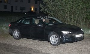 Thinly Disguised 2016 Audi A4 Sedan Stating to Look Better with LED Headlights