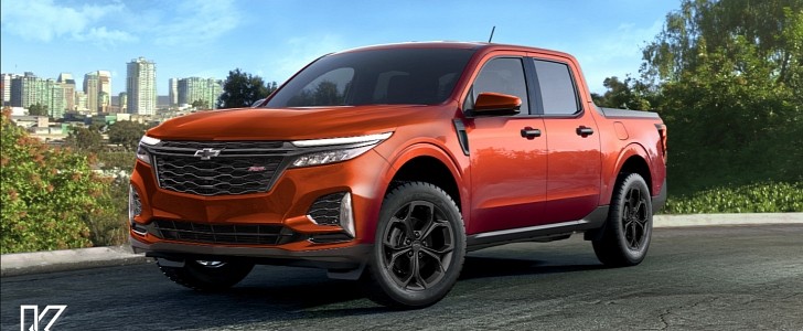 Third-generation Chevrolet Montana rendering with Maverick and Blazer cues by KDesign AG