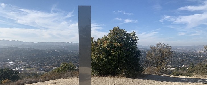 Third monolith appears on top of California mountain, still a mystery