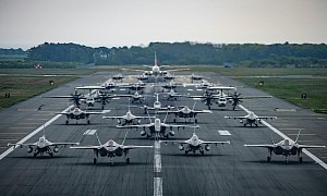 Thirty-Four Military Aircraft Come Together for the Mother of All Elephant Walks