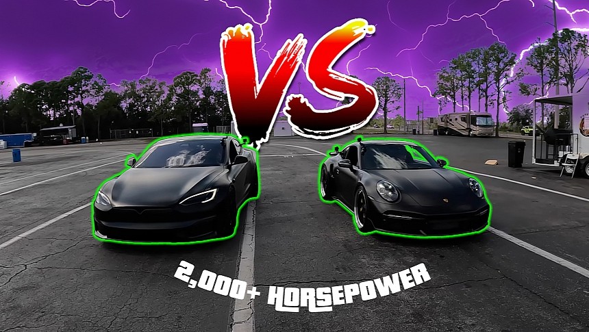 Tesla Model S Plaid vs. Tuned Porsche 992 Turbo S