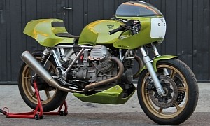 This 106-HP Moto Guzzi 850 Le Mans II Flexes 1,064cc of Aftermarket Muscle