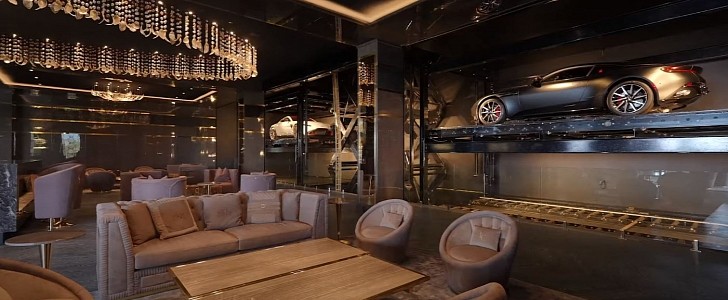 Supercar Blondie tours La Fin, the $138M estate with a custom car display inside the nightclub