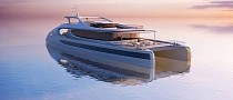 This 144-Foot Eco-Friendly Catamaran Concept Has Three Levels of Solar Panels