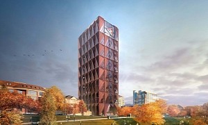 This 15-Story Russian Skyscraper Follows the Molecular Structure of Copper