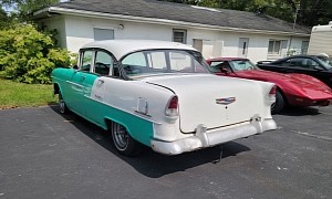 This 1955 Chevrolet Bel Air Is a Real Barn Find Discovered Next to a 1977 Corvette