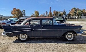 This 1957 Chevrolet Bel Air Is the King of a Junkyard, Running Barn Find