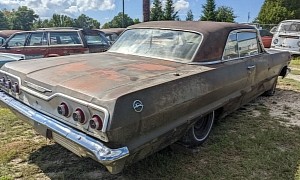 This 1963 Chevrolet Impala Likely Parked Since Forever Hopes Nobody Looks Inside