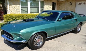 This 1969 Ford Mustang Is Truly a One of a Kind Beast Painted in Silver Jade