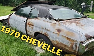 This 1970 Chevelle Is Literally a Pile of Abandoned Metal Waiting for Full Restoration