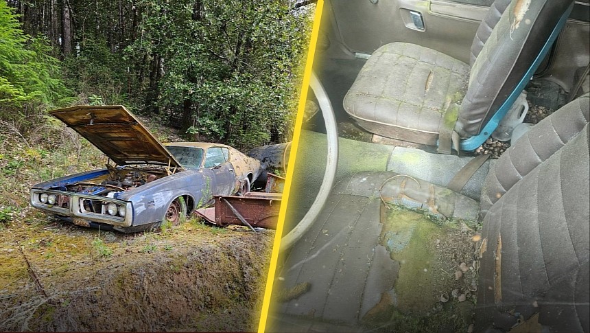 1971 Charger found in a forest