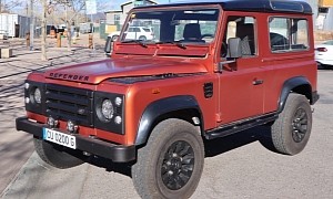 This 1990 Defender 90 Oil Burner Can Travel on a Tank More Than Many Modern SUVs
