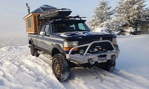 This 1996 Ford F-350 Has an Awesome and Quite Cheap Wooden Cabin in the Bed