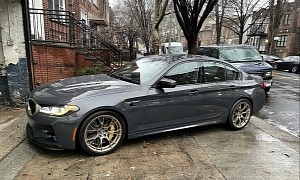 This 2022 BMW M5 CS In Brands Hatch Gray Metallic Is Currently a Brooklyn Resident