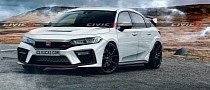 This 2022 Honda Civic Type R Rendering Is Based on Spy Photos, Patent Images
