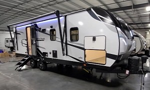 This 2023 North Trail Travel Trailer Boasts a Cozy Interior Packed With Amenities