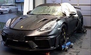 This 2023 Porsche 718 Cayman GT4 RS Spent Three Days Buried in Mud, It's a Swamp on Wheels