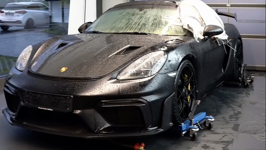 This 2023 Porsche 718 Cayman GT4 RS spent three days in mud and water