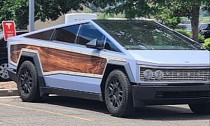 This 2024 Tesla Cybertruck Has a Split Personality, Acts Like a 1965 Ford Country Squire