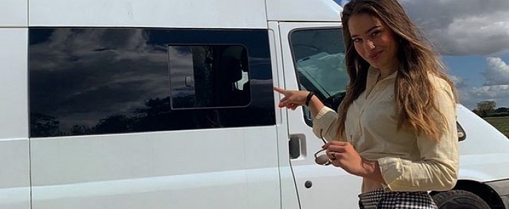 Young Amelise shared the conversion process of her Ford van on social media