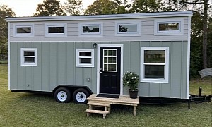 This 26-Foot Tiny House Has a Spacious Main Floor Bedroom and a Gorgeous Bathroom