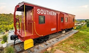This 40-Ft Train Caboose Was Converted Into an Amazing Tiny Home