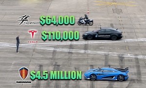 This $4.5 Million Koenigsegg Was Put To Shame by a $64K Hayabusa and a Tesla Model S Plaid