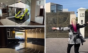 This $48 Million Custom Mansion Has an Insane Man Cave With a Supercar Glass Showroom