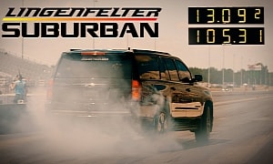This 700-HP Lingenfelter Suburban Drove 787 Miles To Beat a Corvette in 13 Seconds