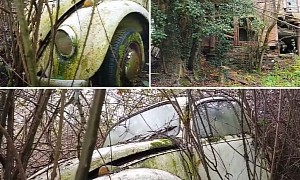 This Abandoned Cottage Has an Iconic Car Buried in the Garden