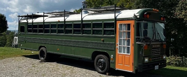 This 35-foot Skoolie has everything you need