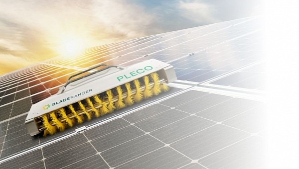 The Pleco-Solar claims to be the lightest solar panel cleaning robot in the world