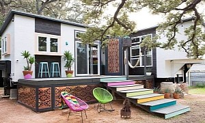 This Awe-Inspiring Tiny Home Mixes Mid-Century and Bohemian Styles for a Vibrant Look