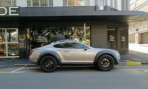 This Bentley Continental GT Is Rocking Bolt-On Fender Flares, Rooftop Spare Tire