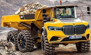 This BMW Articulated Truck Finally Fits the Huge Kidney Grilles