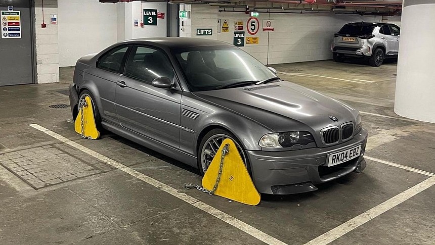 BMW M3 CSL sitting in a car park in London for 20 years