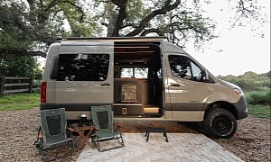 This Boondocking-Ready Camper Van Boasts a Modern Industrial Interior and a Hidden Shower