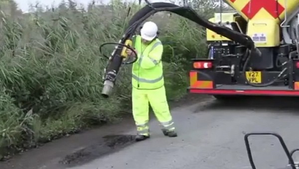 Velocity Patching can fix potholes in a bit more than three minutes at a much lower cost than traditional methods