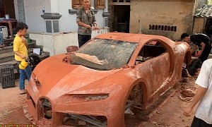 Bugatti Chiron Made Entirely of Clay Is a Work of Art, Will Get an Engine Too