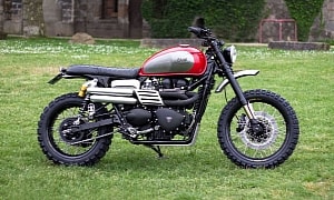This Bultaco-Inspired Custom Triumph Scrambler Was a Gift From Father to Son