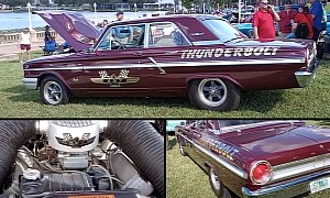 This Burgundy 1964 Ford Thunderbolt Factory Dragster Is Rarer Than Hen's Teeth