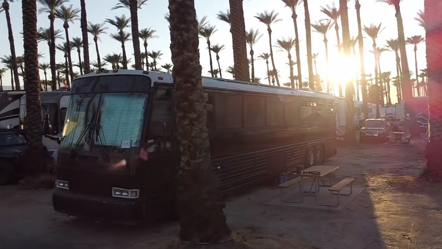 This 95 MCI Bus Has Been Converted Into a Mobile Home on Wheels With a Full Bath